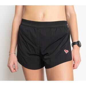 Heartbreak women's Bear cage 2'' High‎ split shorts black size Large